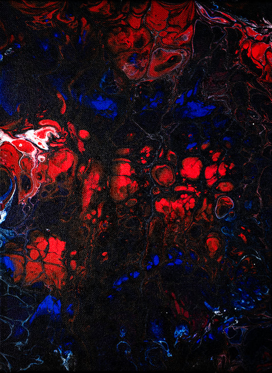 Broken Heart Nebula, 9x12x0.75" Acrylic Painting