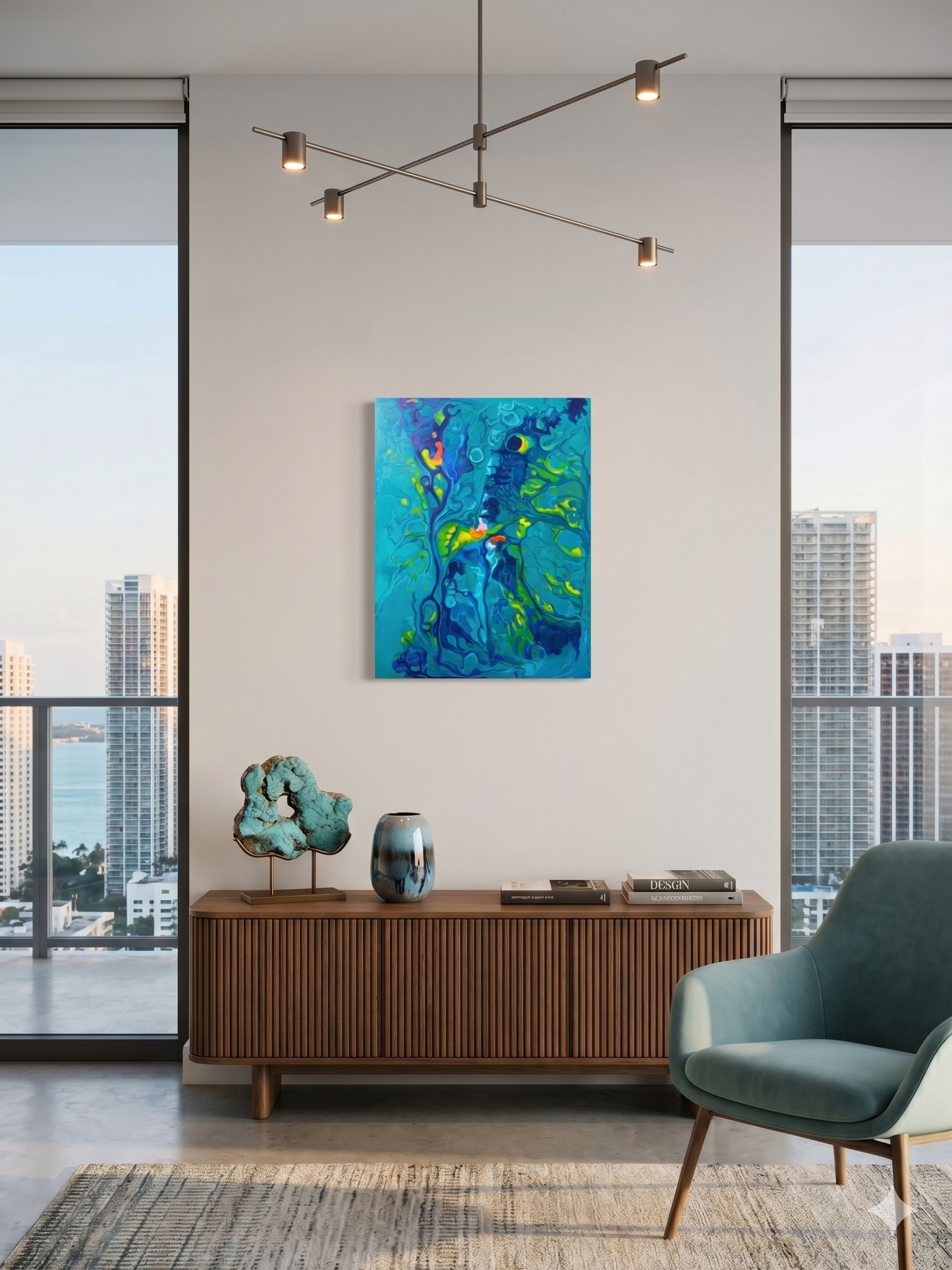 Inner Delta, 18x24x1.5 in oil painting