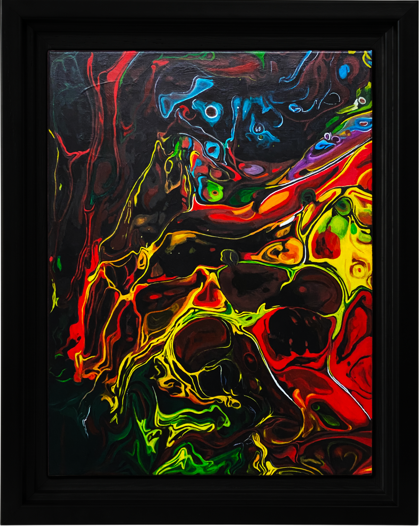 Maya Magma, 18x24x0.75" Framed Oil Painting