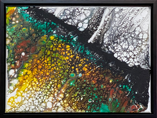 The End of the Ice Age, 12x9x0.75" Framed Acrylic Painting